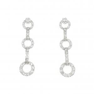 K18WG ダイヤモンド ピアス