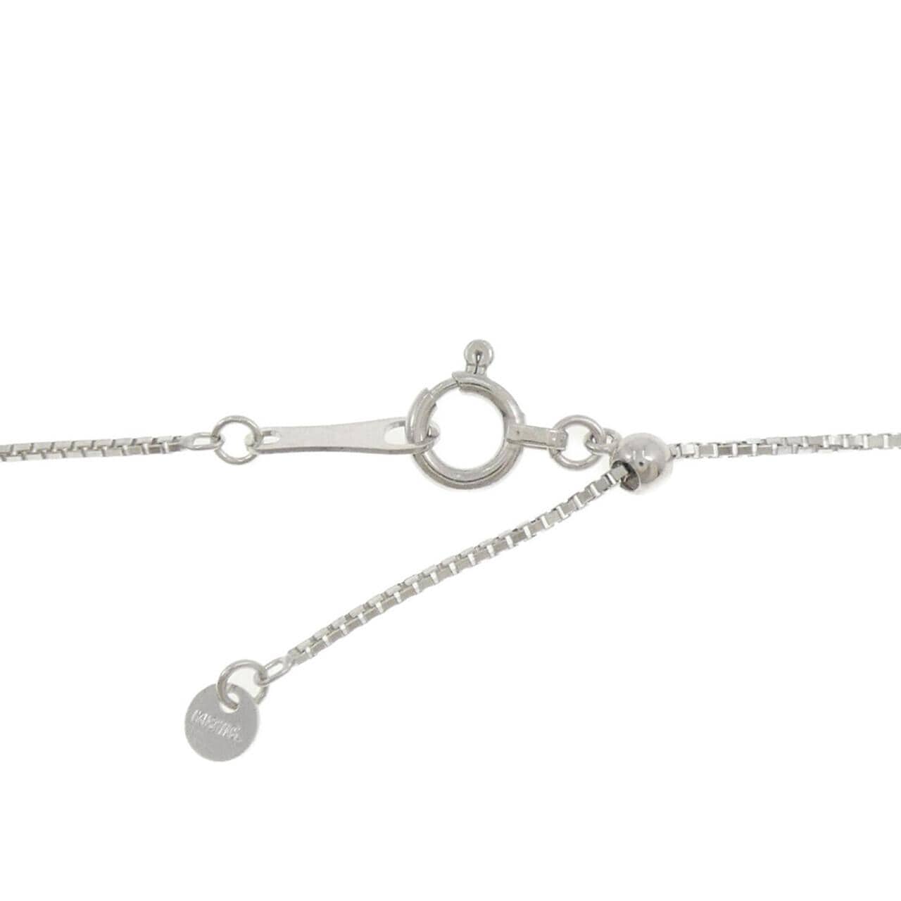 K18WG フラワー ダイヤモンド ネックレス 0.51CT