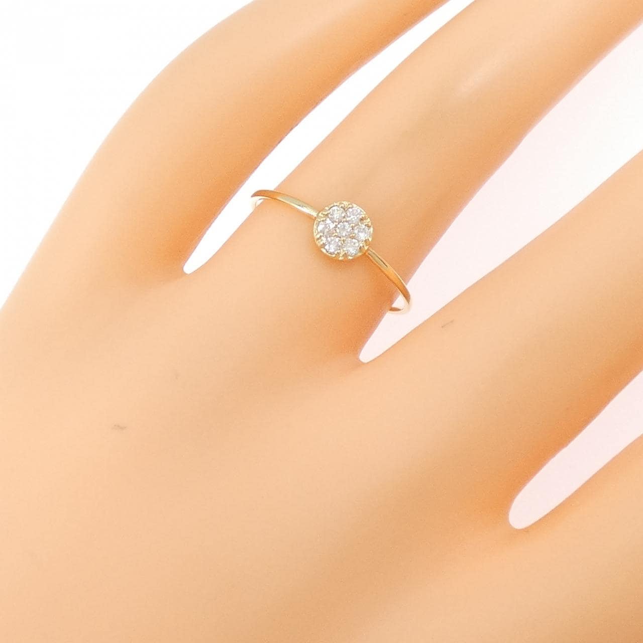 【リメイク】K18YG ダイヤモンド リング 0.10CT