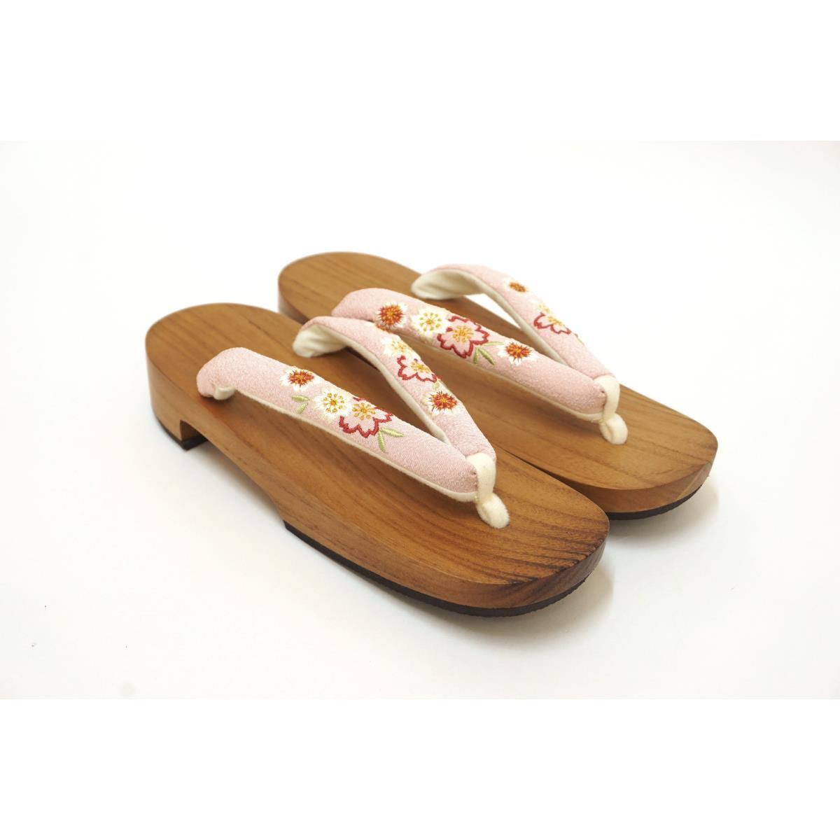 【新品】女下駄　桜　Ｍサイズ