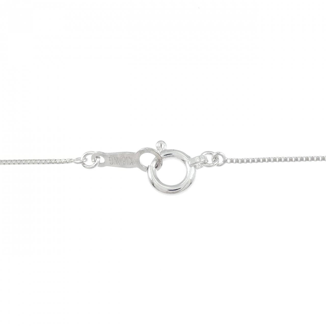 K18WG ダイヤモンド ネックレス 0.35CT