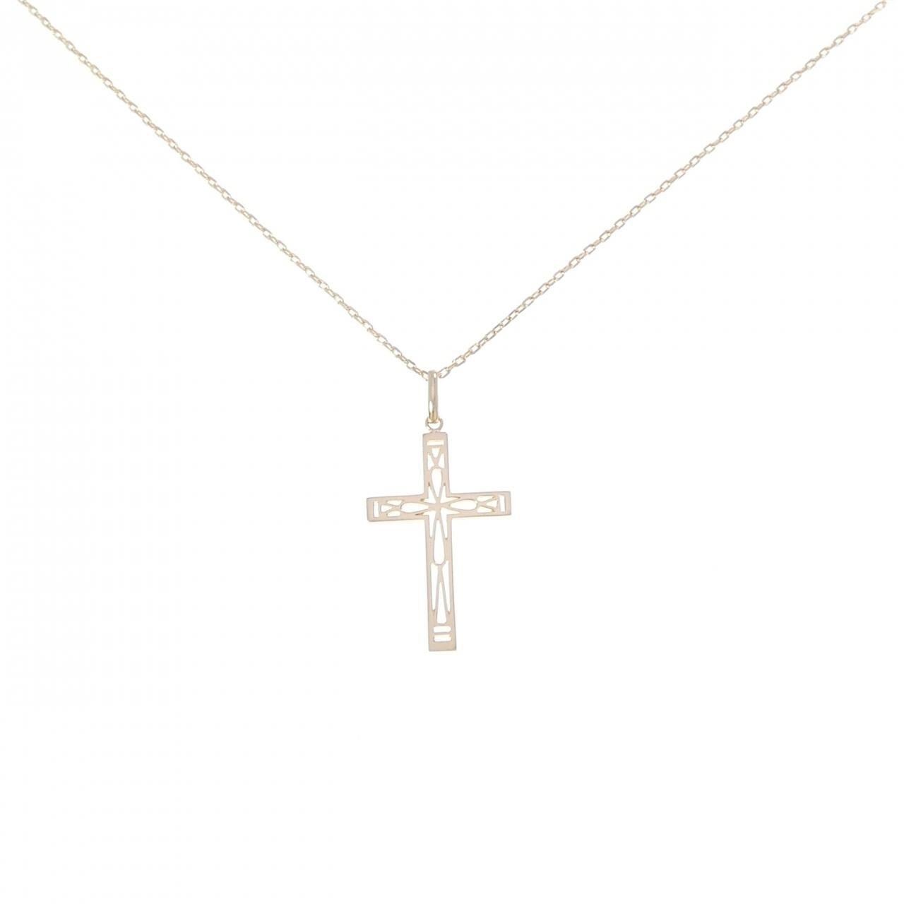 K18YG クロス ネックレス