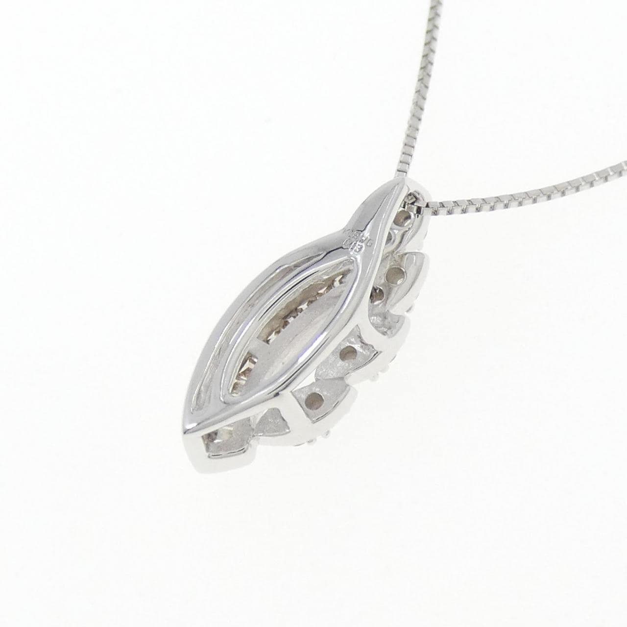 K18WG ダイヤモンド ネックレス 0.13CT