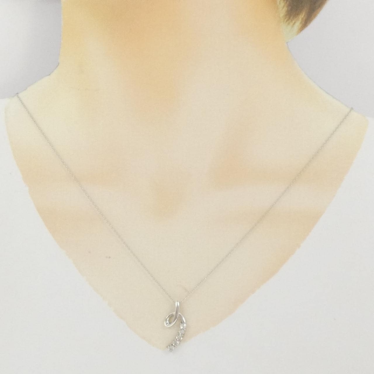 K10WG ダイヤモンド ネックレス