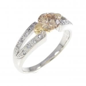 PT900/K18YG ダイヤモンド リング 0.69CT