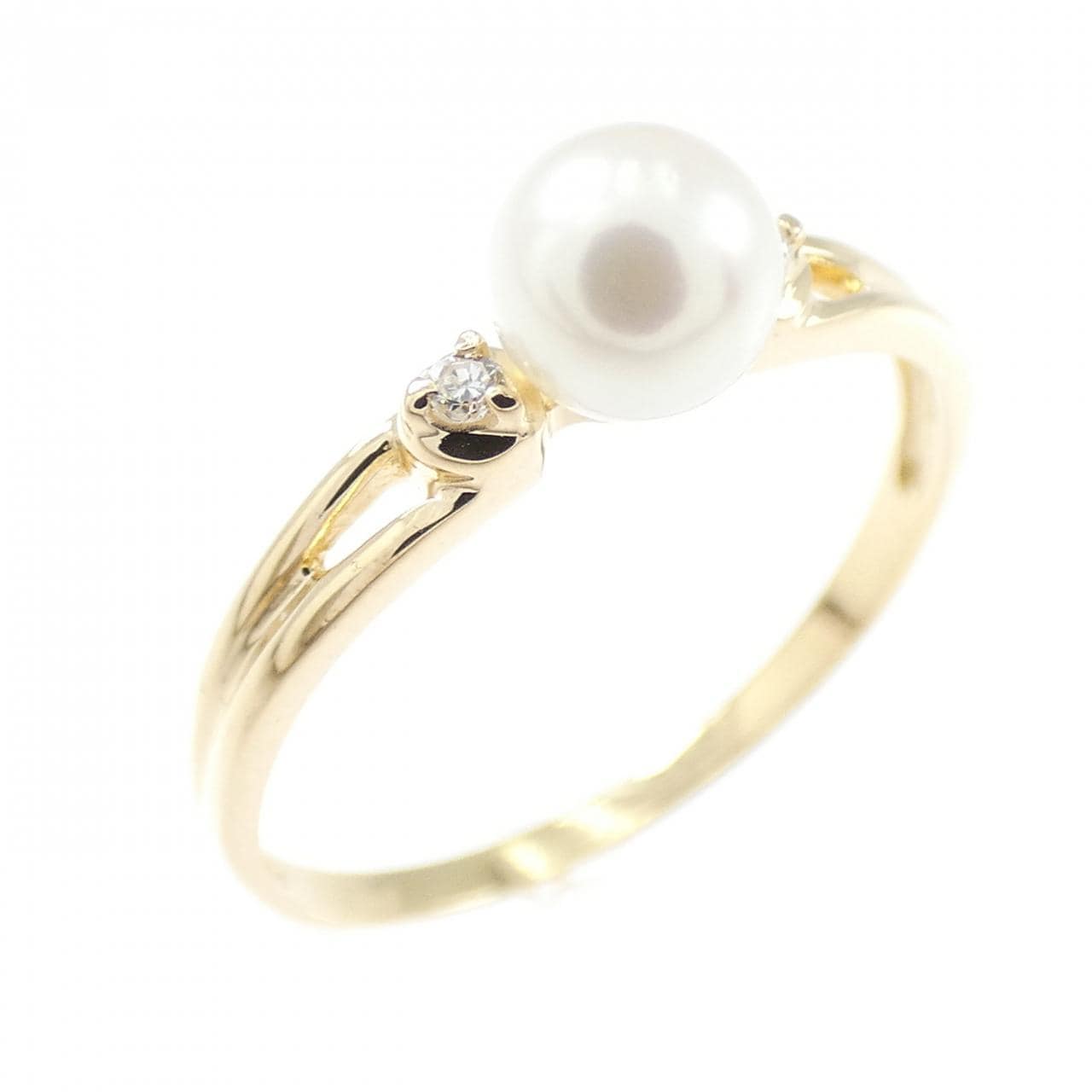 K18YG アコヤパール リング 4.7mm