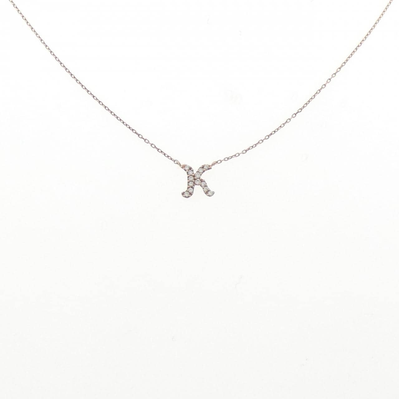 スタージュエリー イニシャル ダイヤモンド ネックレス 0.03CT