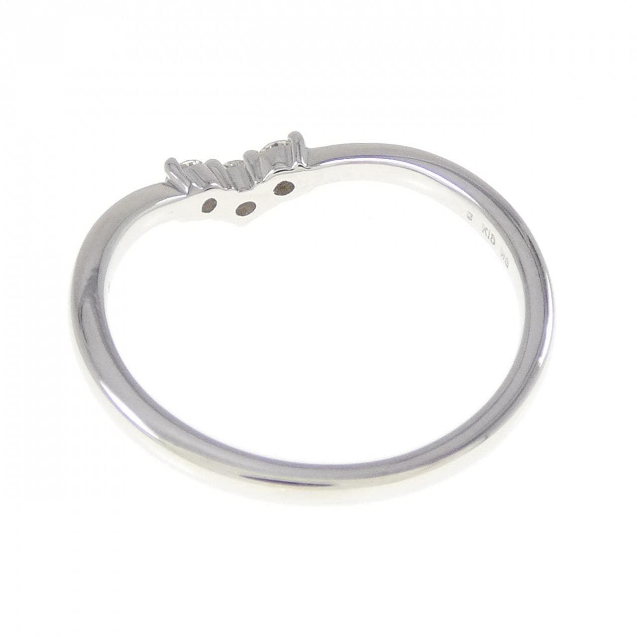 K18WG ダイヤモンド リング 0.13CT