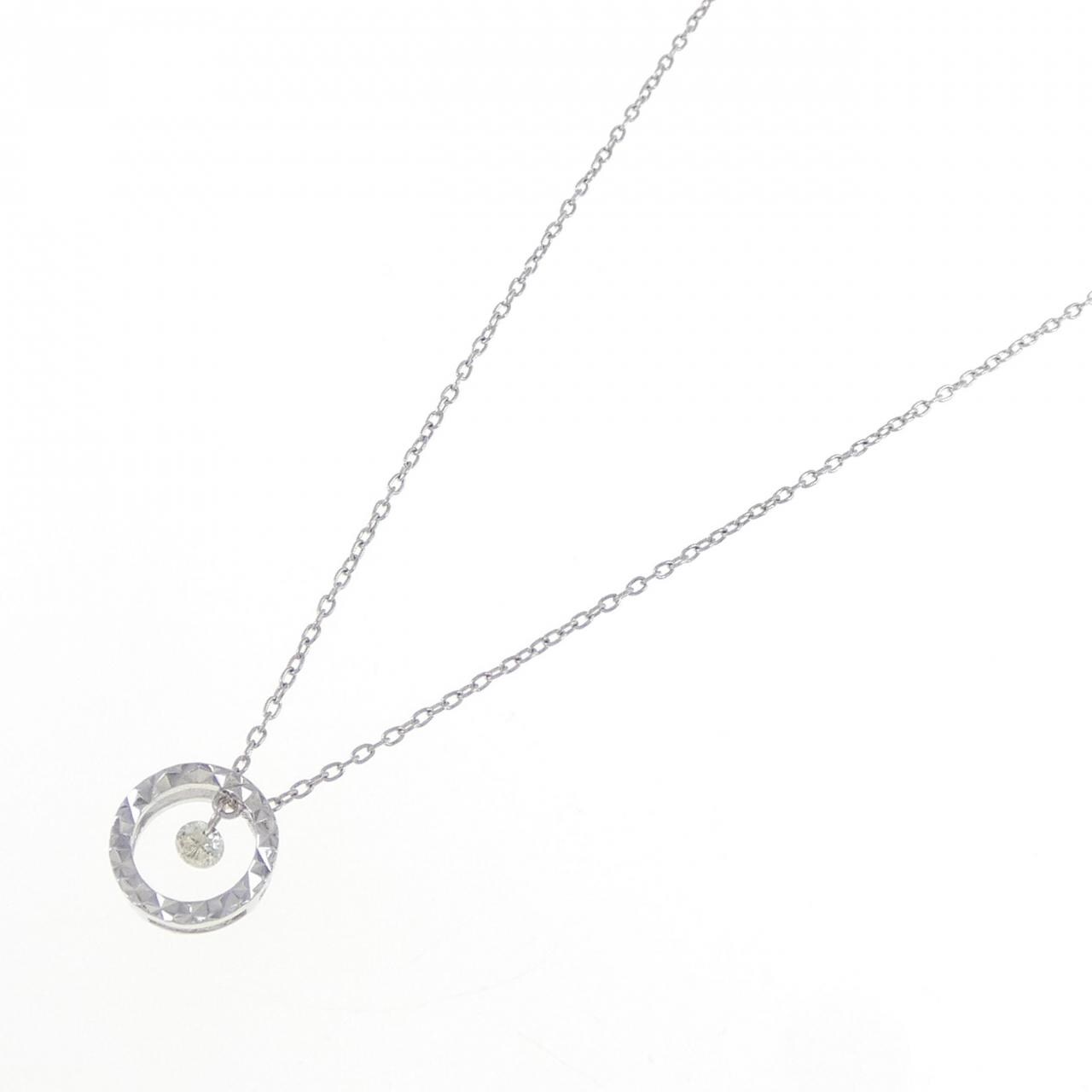 K18WG ダイヤモンド ネックレス 0.08CT