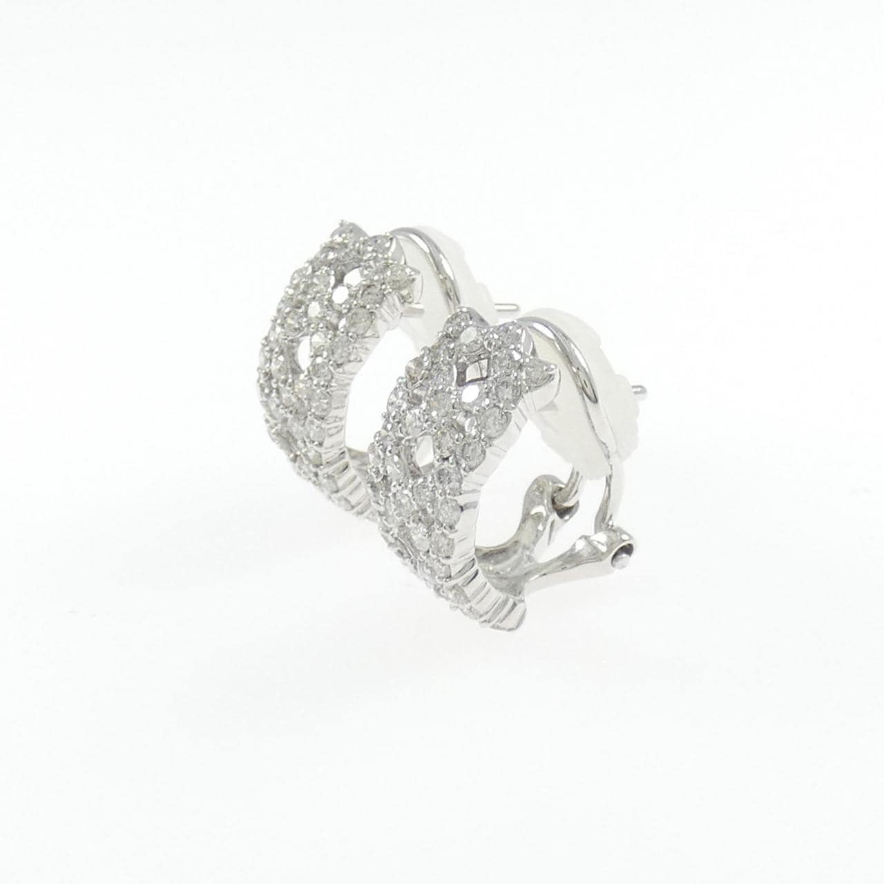 K18WG ダイヤモンド ピアス/イヤリング 1.00CT