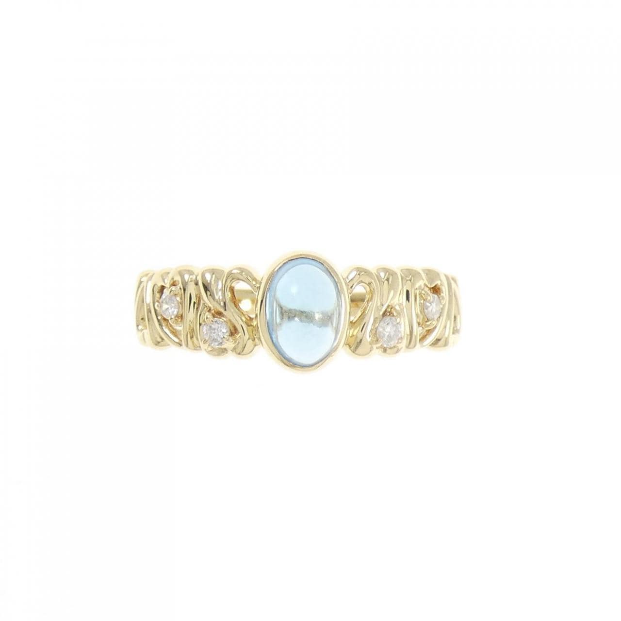 K18YG blue Topaz ring