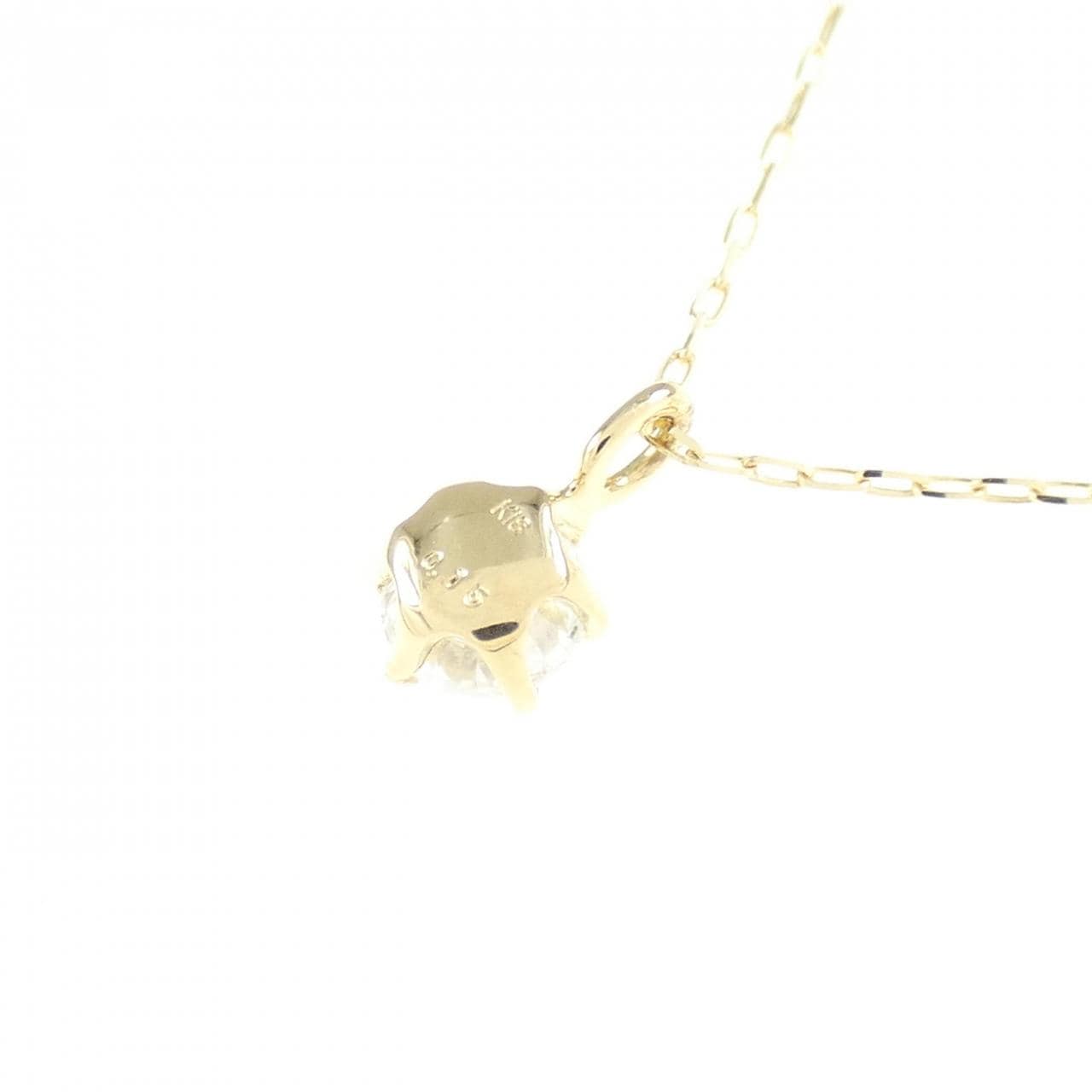 【リメイク】K18YG ソリティア ダイヤモンド ネックレス 0.15CT