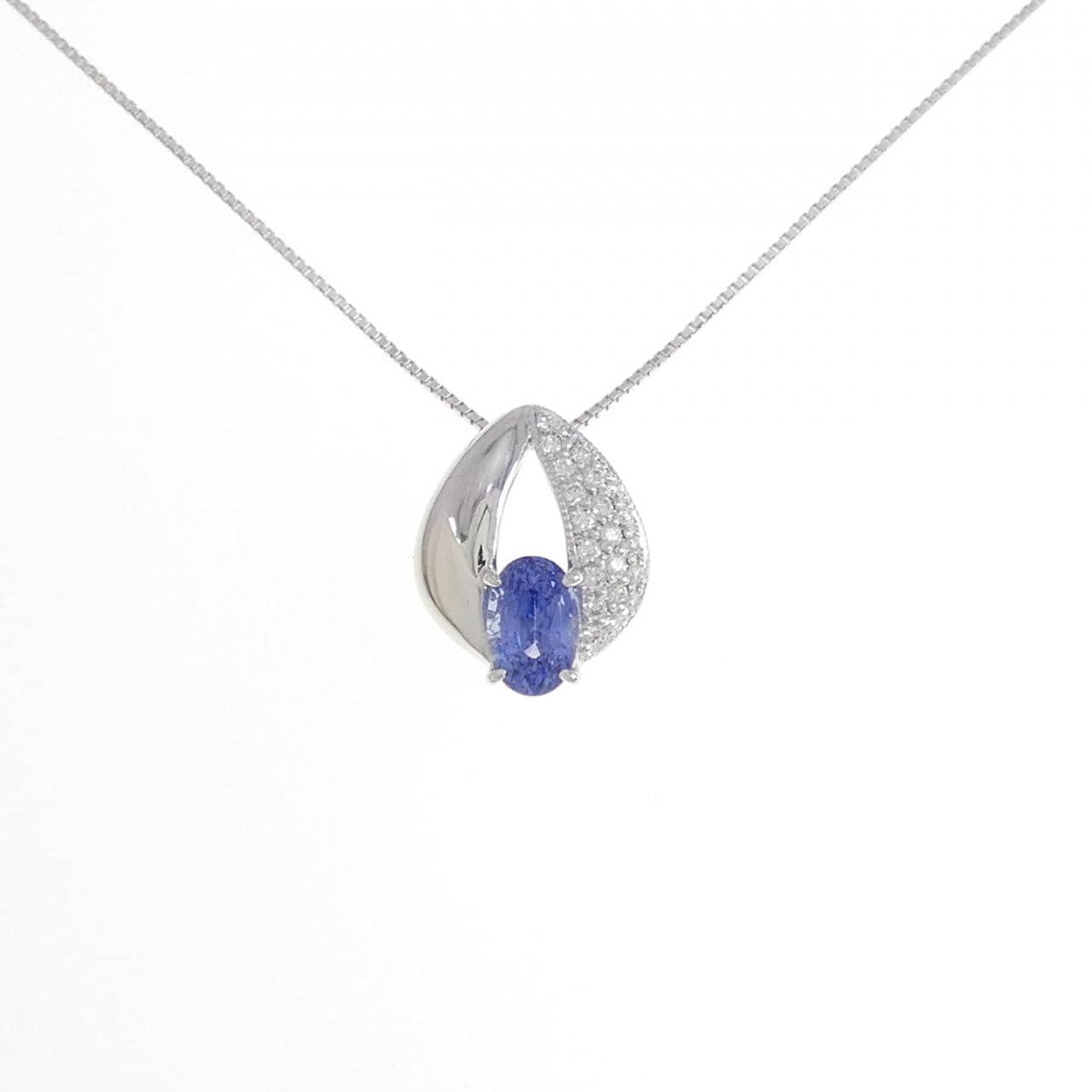 750WG/K18WG Sapphire Necklace 1.84CT