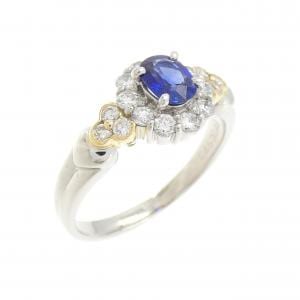 PT900/K18YG サファイヤ リング 0.45CT