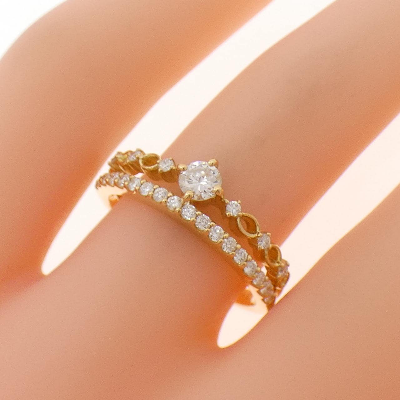 【リメイク】K18YG ダイヤモンド リング 0.40CT