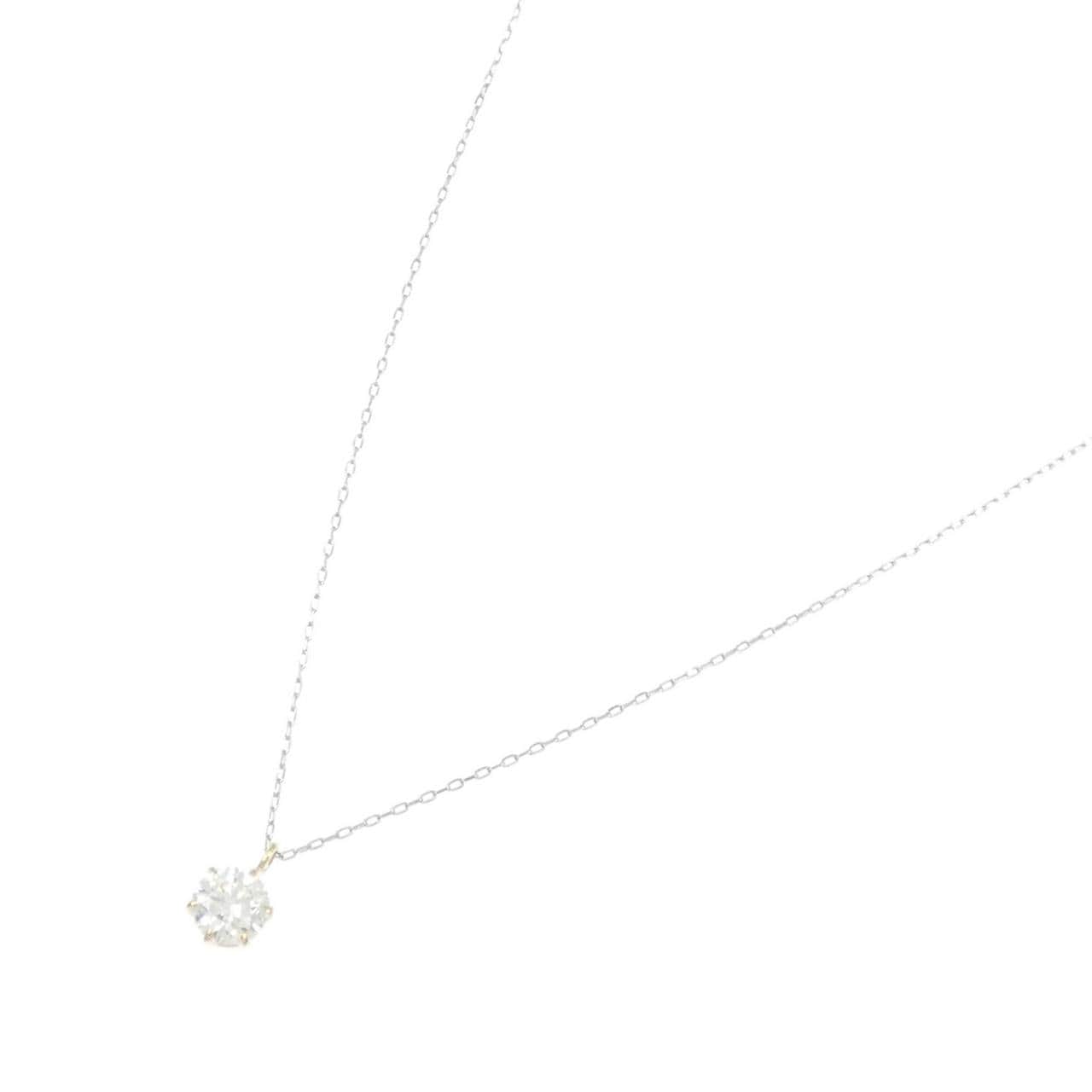 K18YG/PT850 ダイヤモンド ネックレス 0.26CT E VVS1 3EXT