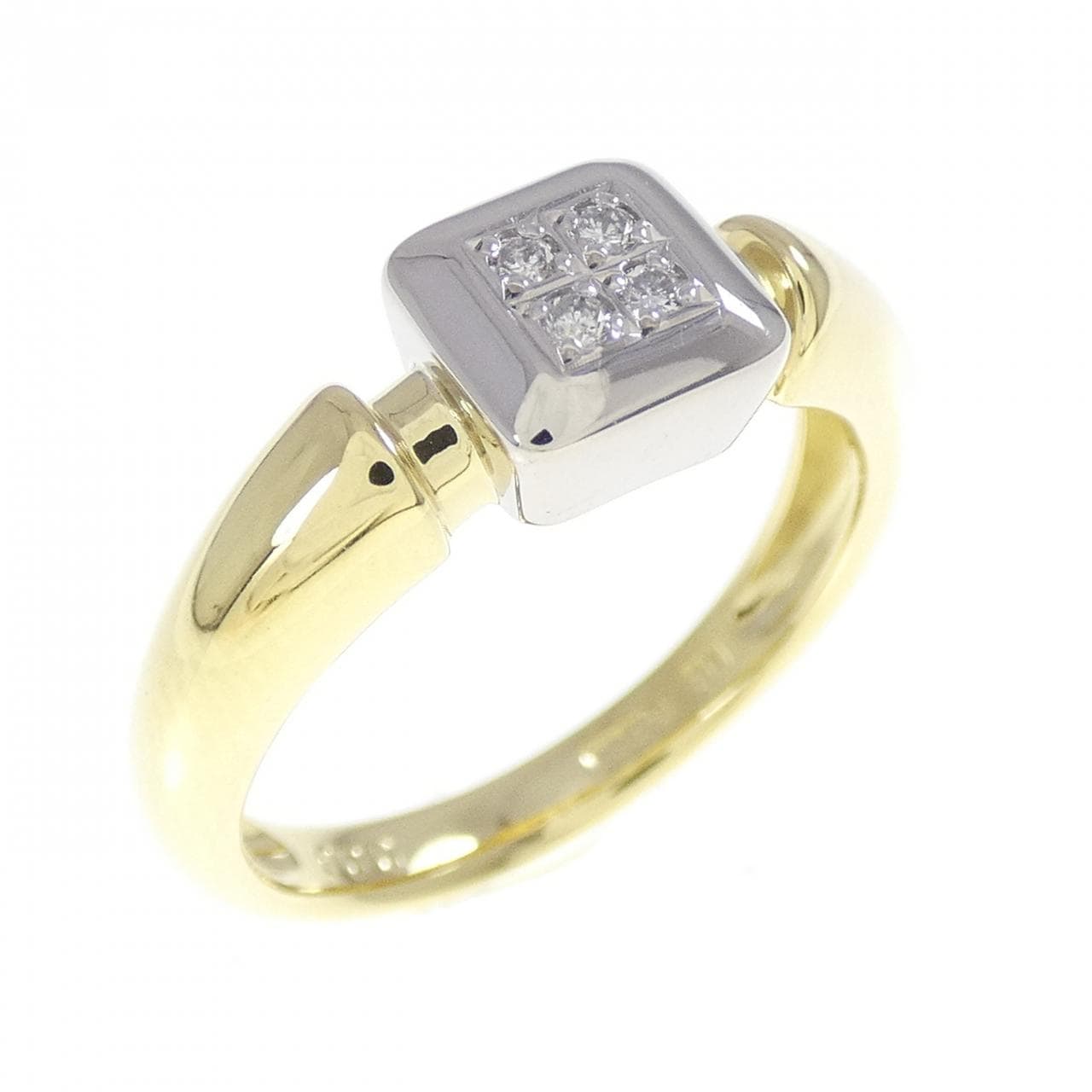 K18YG/PT900 ダイヤモンド リング 0.06CT