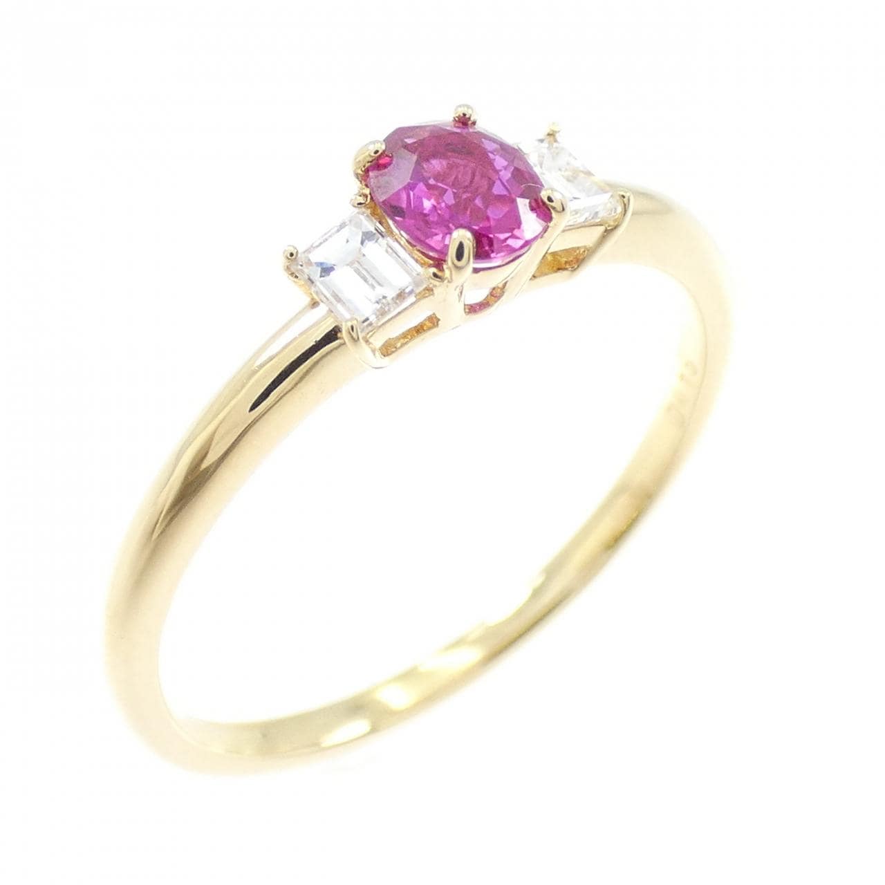 K18YG ルビー リング 0.256CT
