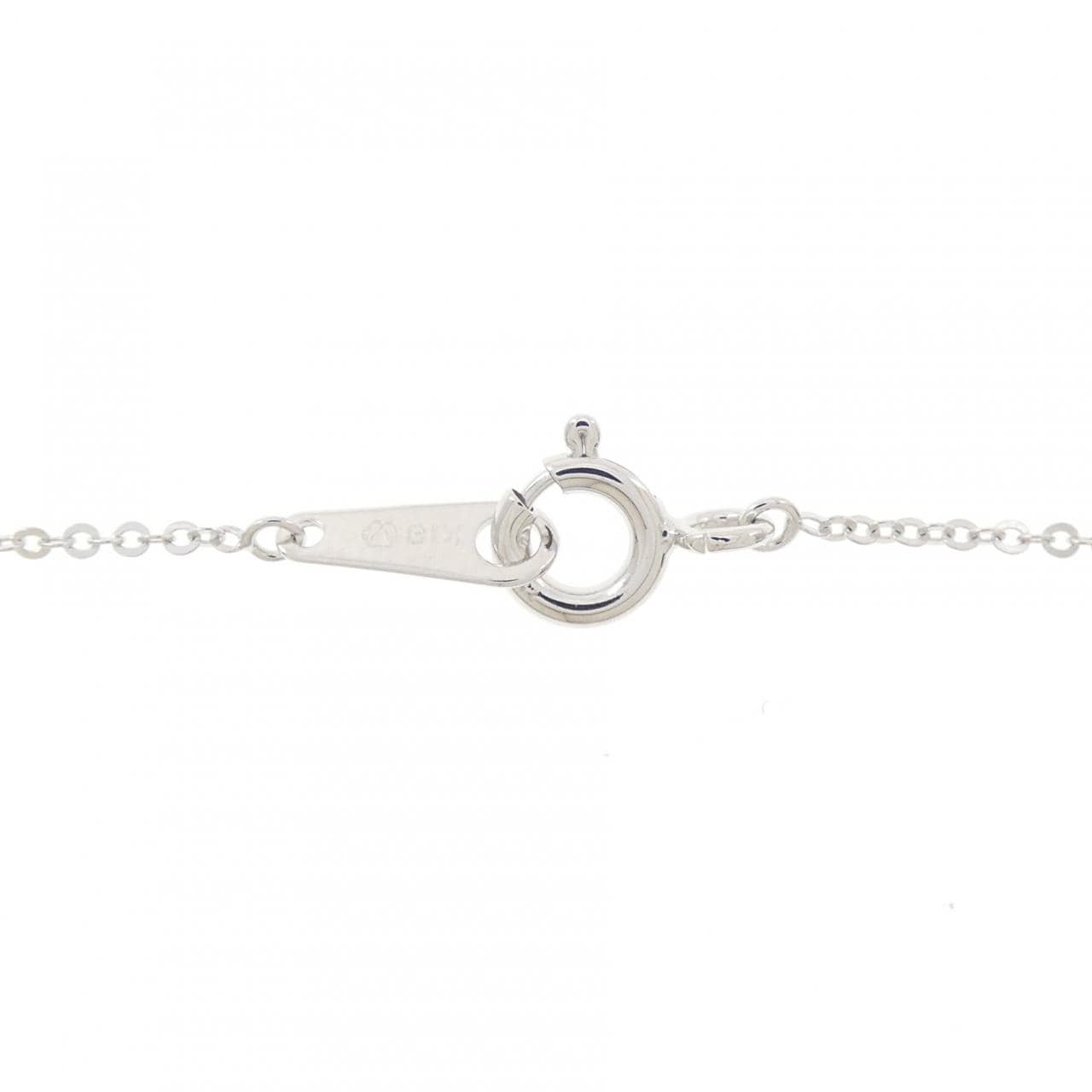 K18WG ハート ダイヤモンド ネックレス 0.19CT