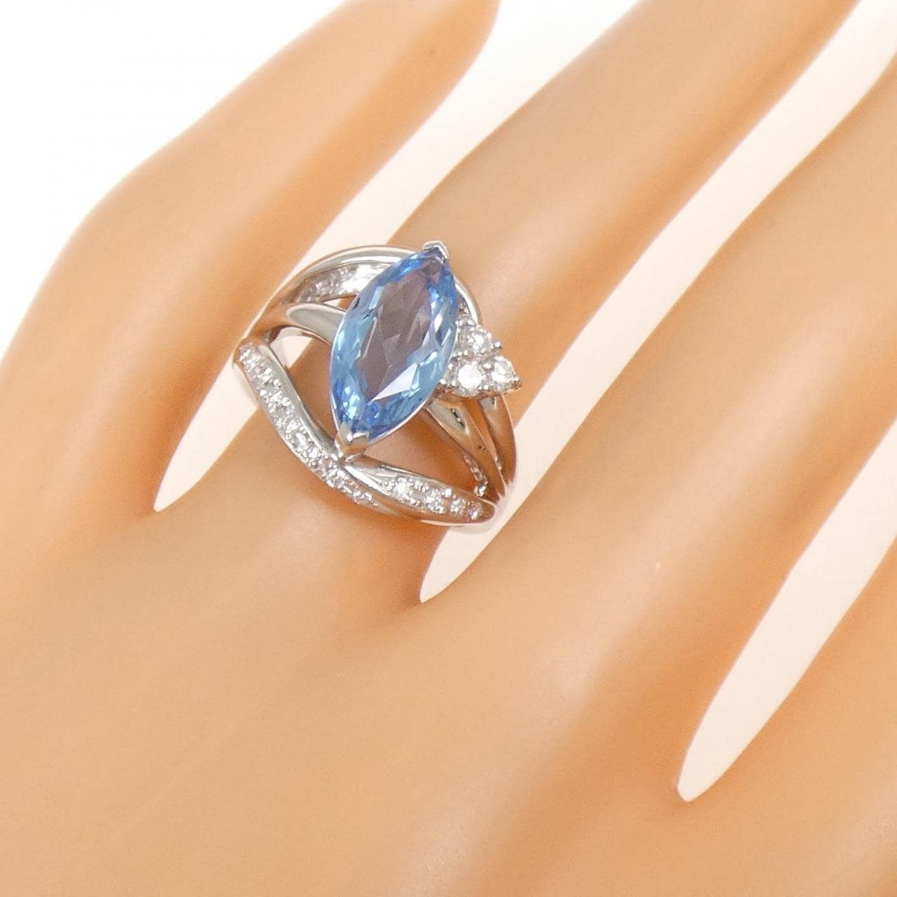 PT900 アクアマリン リング 2.14CT