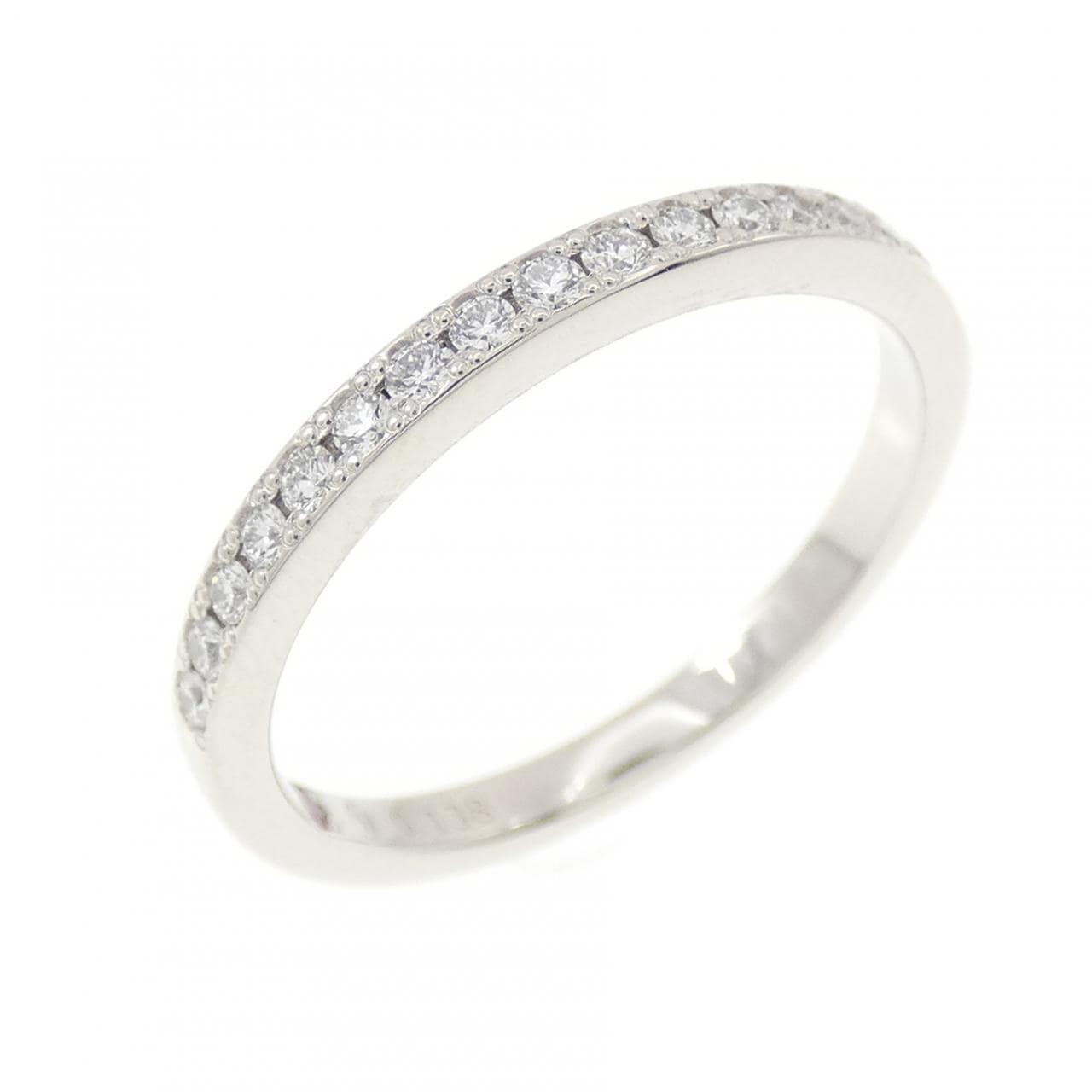 PT950 ハーフエタニティ ダイヤモンド リング 0.138CT