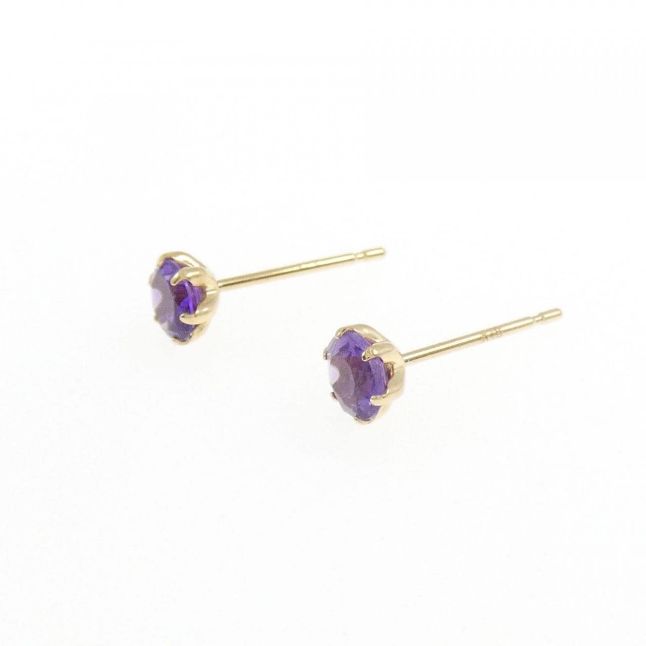 K18YG amethyst earrings