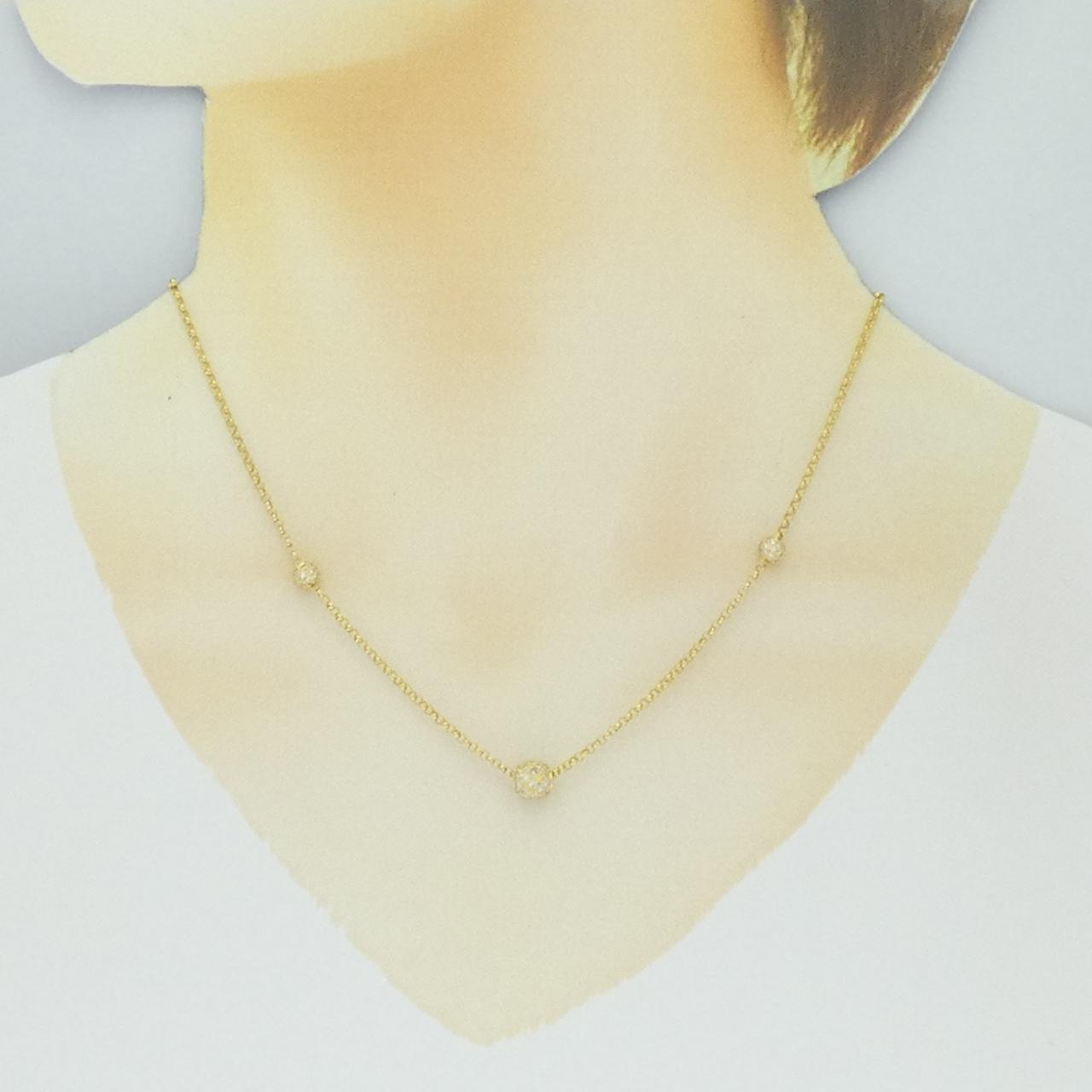750YG ダイヤモンド ネックレス 0.58CT