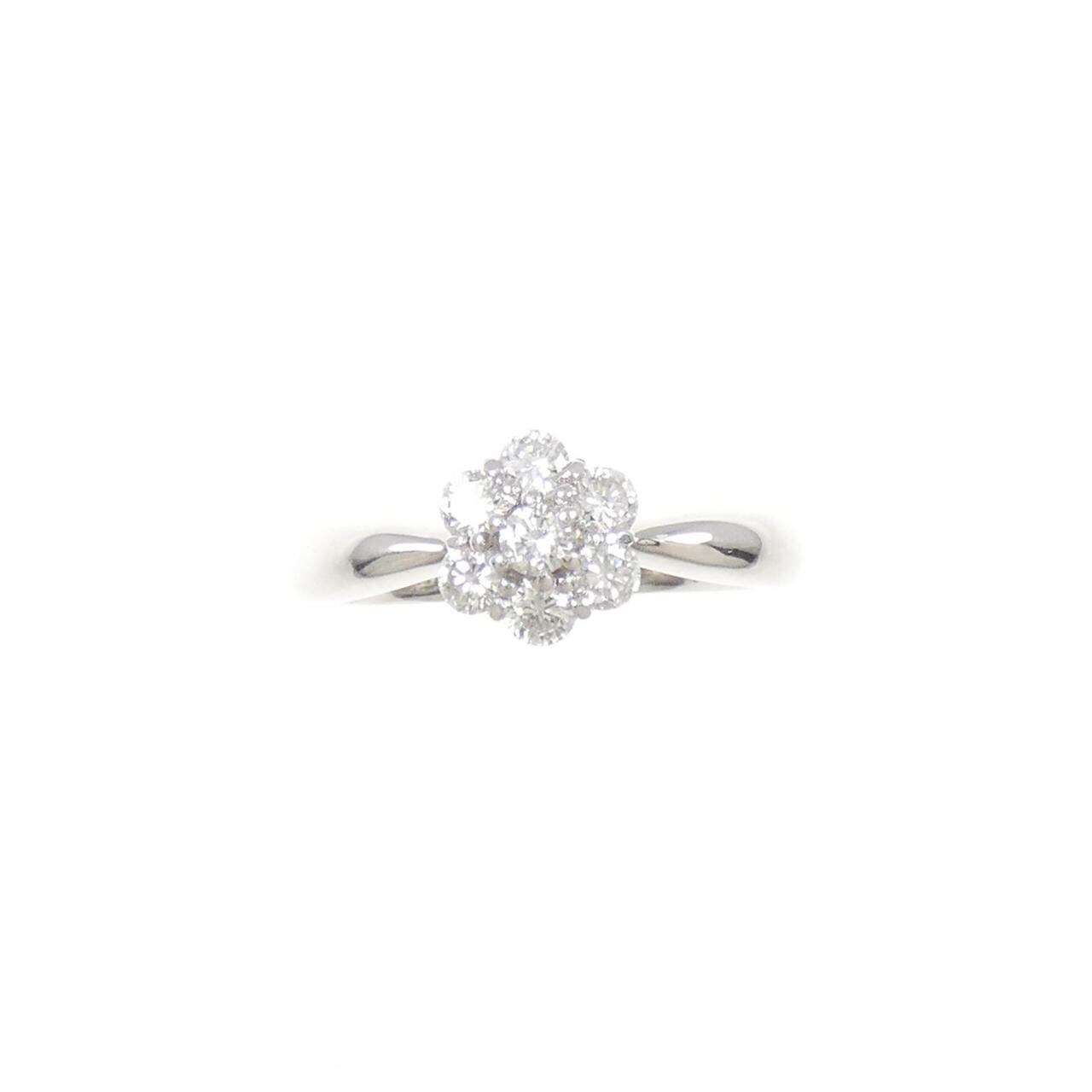 PT900 フラワー ダイヤモンド リング 0.50CT