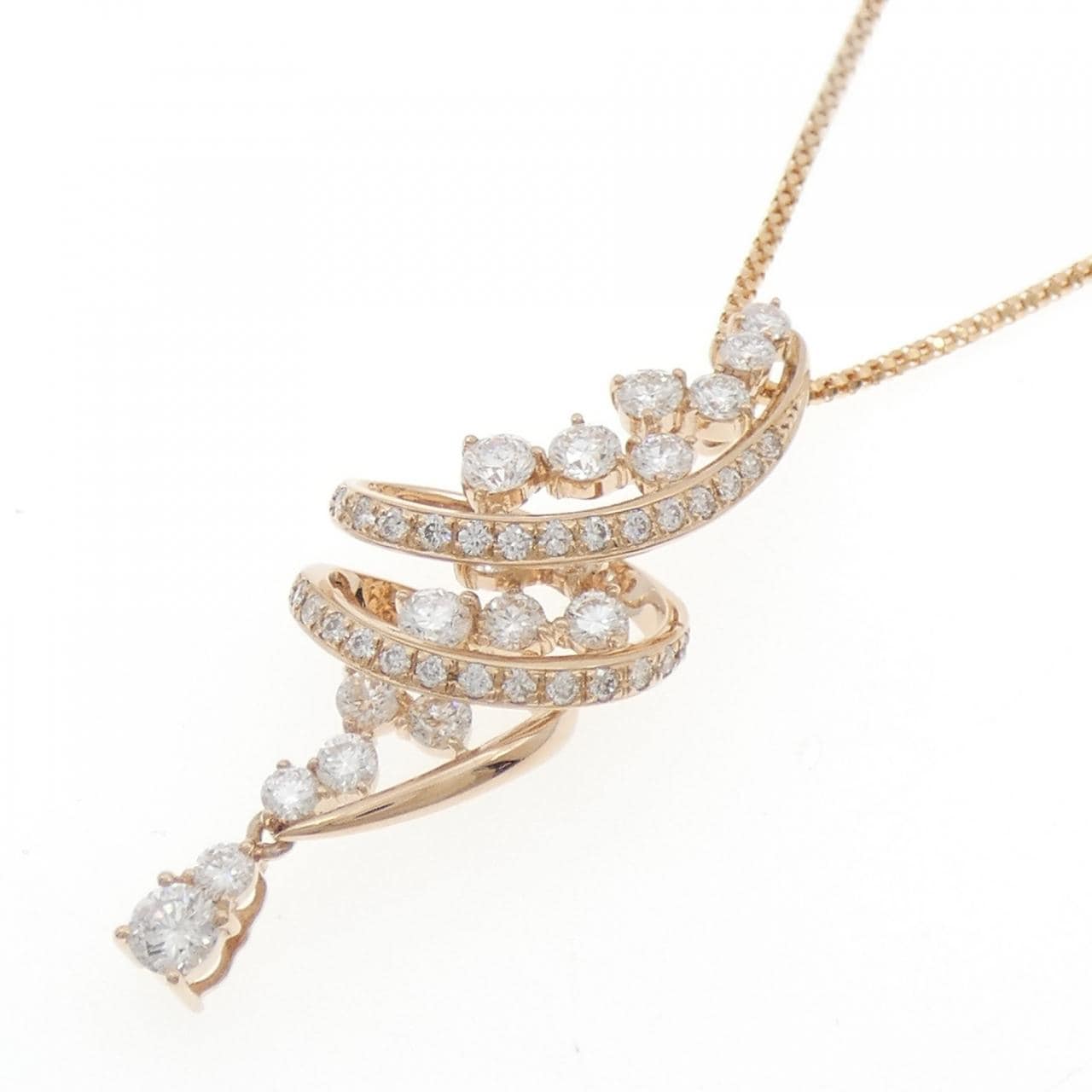 K18PG ダイヤモンド ネックレス 2.00CT