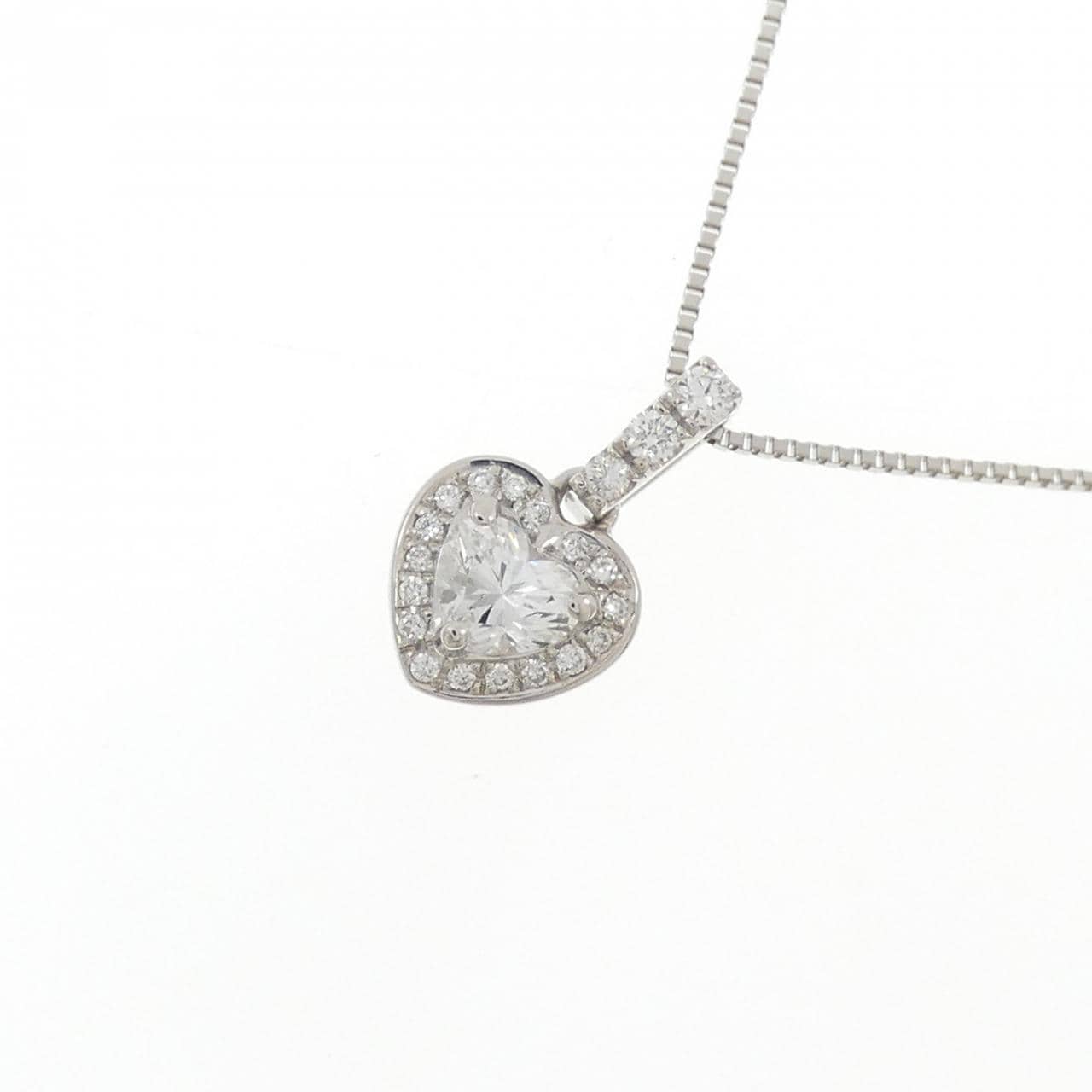 PT950/PT850 ダイヤモンド ネックレス 0.328CT D IF ハートシェイプ