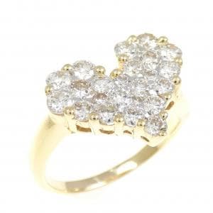 K18YG ハート ダイヤモンド リング 1.00CT