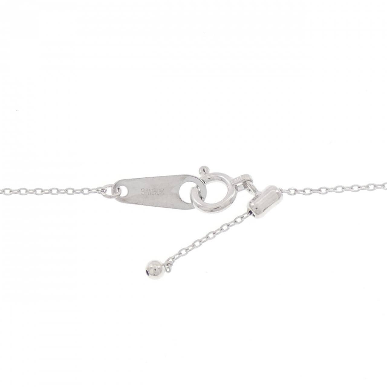 K18WG クロス ダイヤモンド ネックレス 0.12CT
