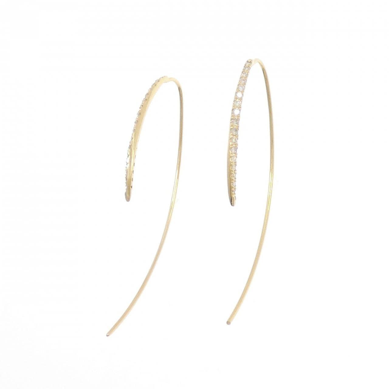 K18YG ダイヤモンド ピアス 0.20CT