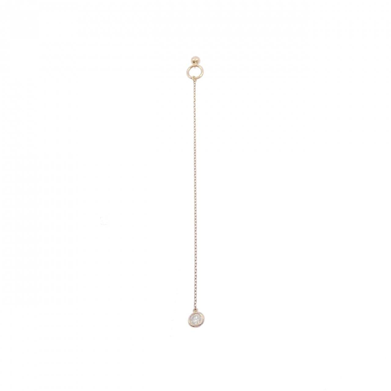 K18PG ダイヤモンド ピアス 片耳