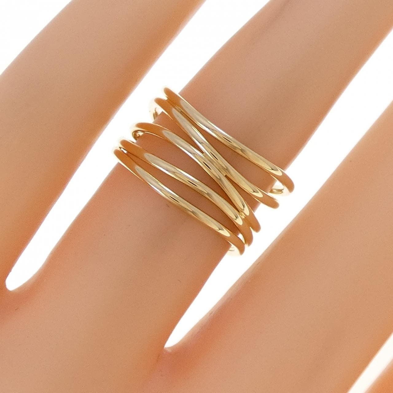 ティファニー ウェーブ5ロウ リング