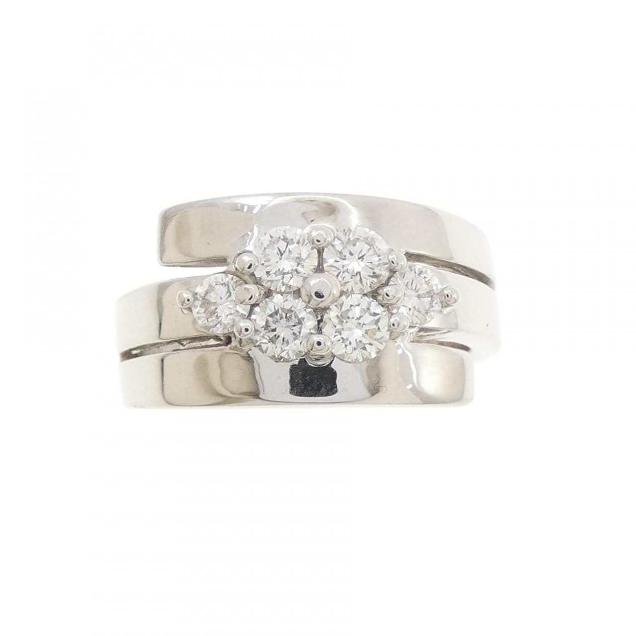 750WG ダイヤモンド リング 0.70CT