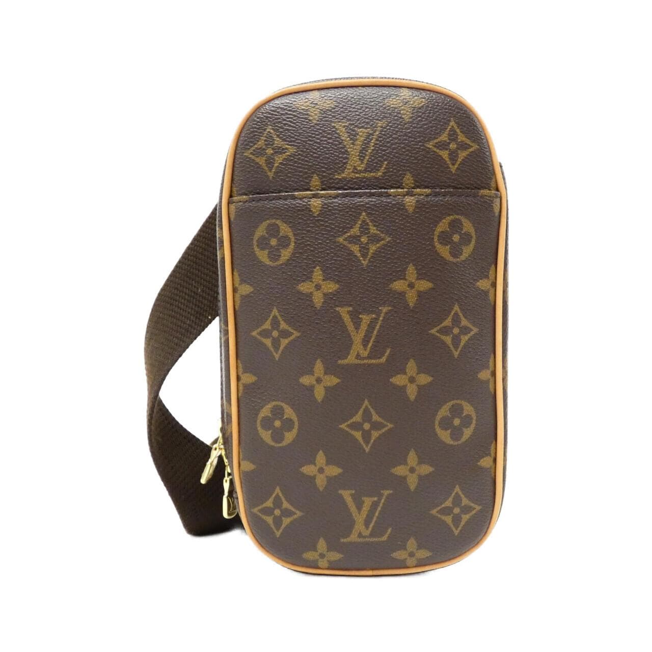 訳あり LOUIS VUITTON◇ポシェット・ガンジュ_モノグラム_ブラウン