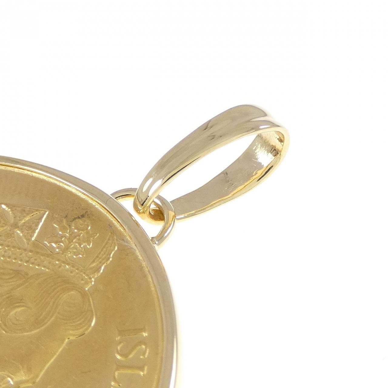 K18YG(枠) コイン ペンダント