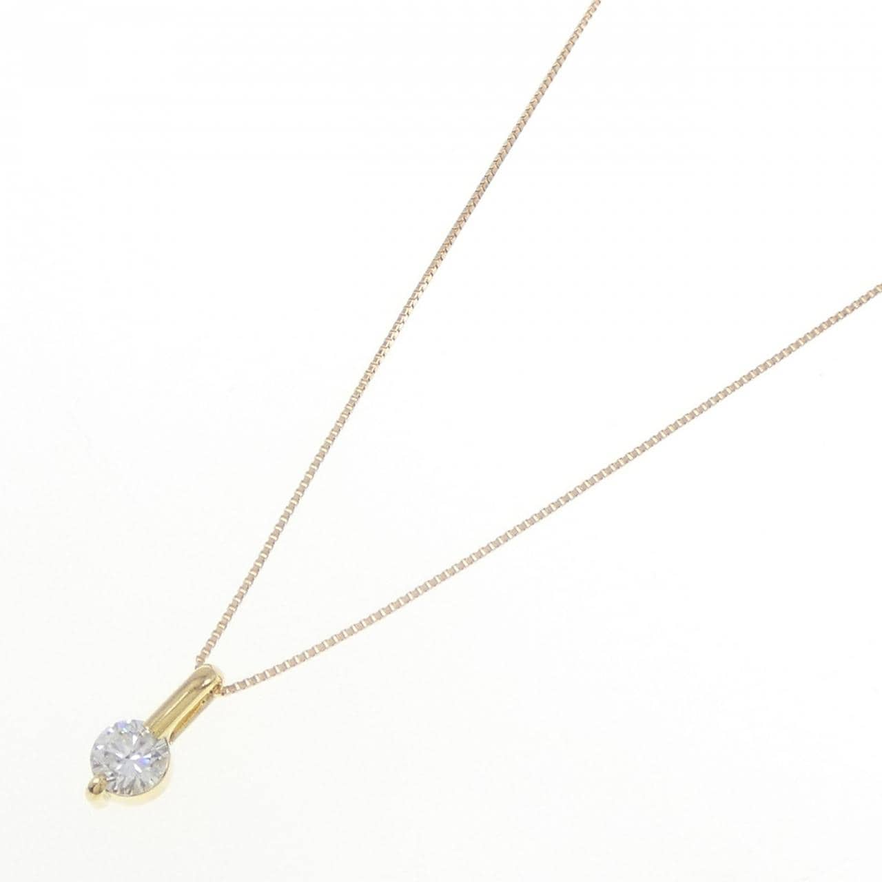 K18YG ソリティア ダイヤモンド ネックレス 0.321CT