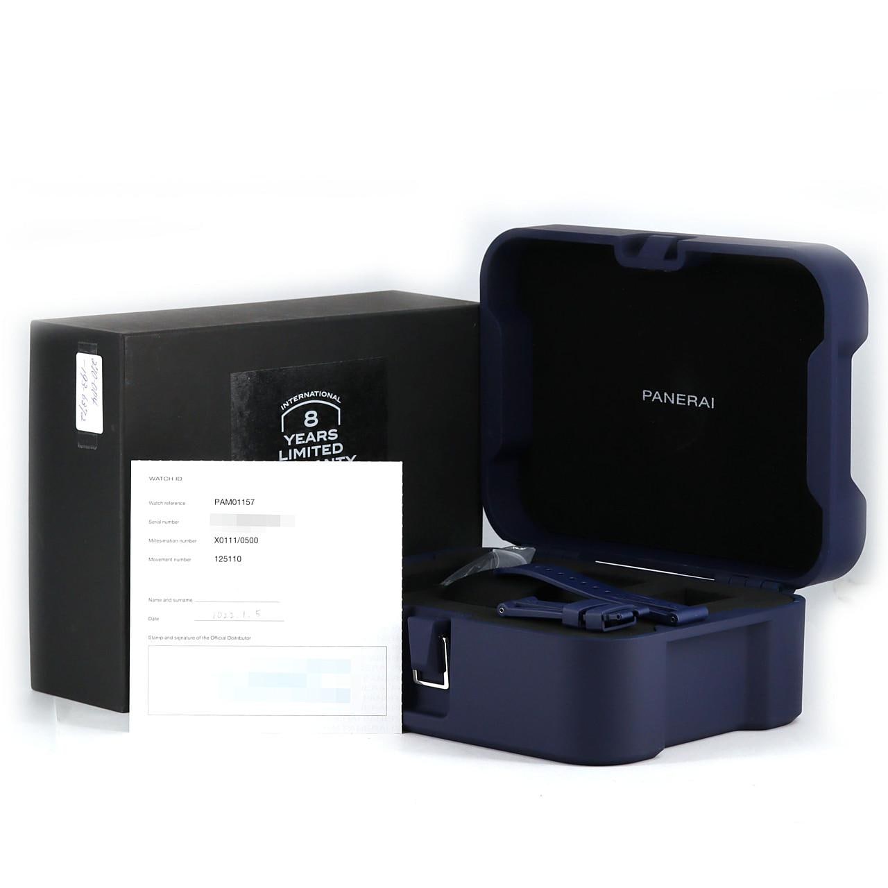 パネライ ルミノールマリーナ ESteel Blu Profondo PAM01157 SS 自動巻