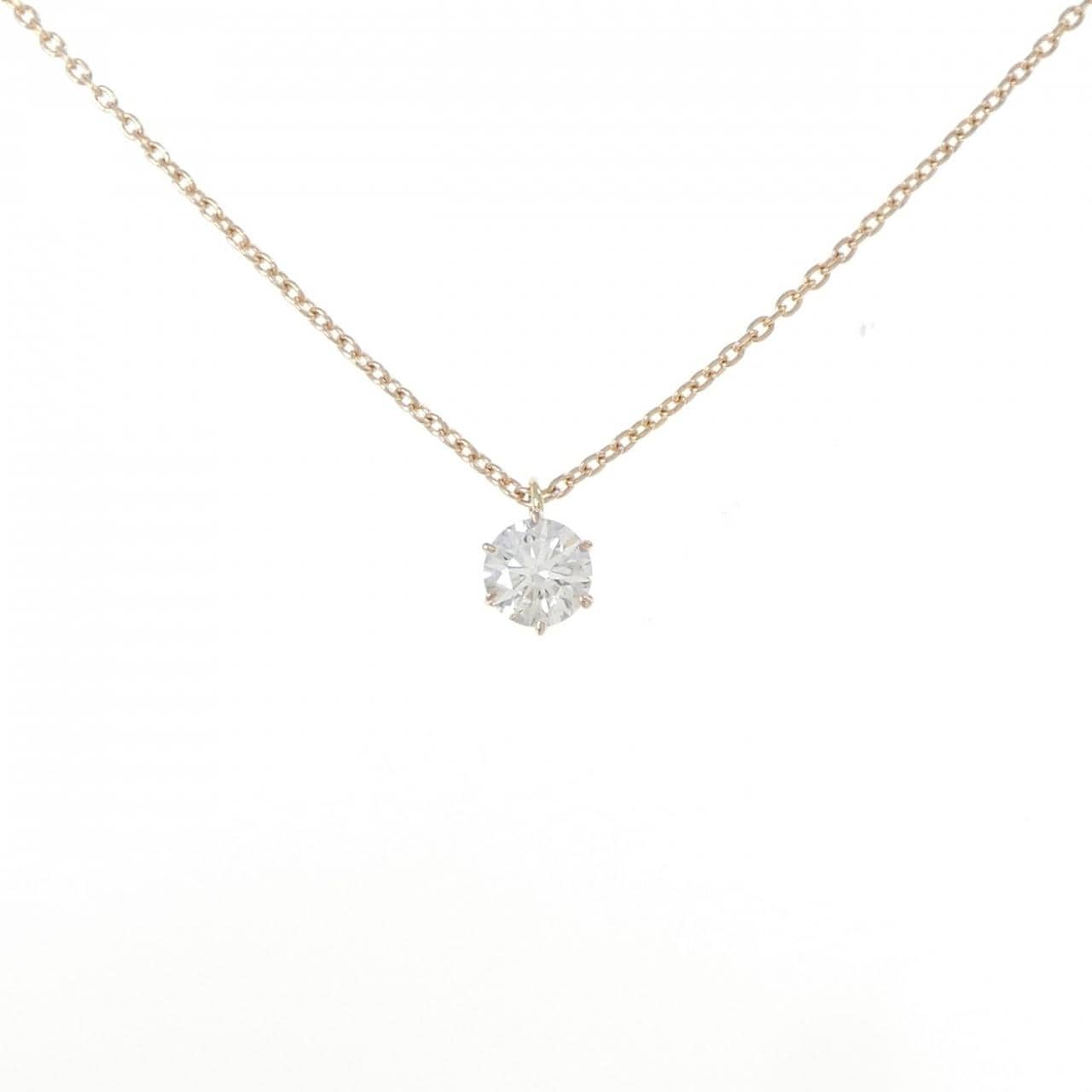 K18PG ダイヤモンド ネックレス 0.521CT F SI2 EXT H＆C
