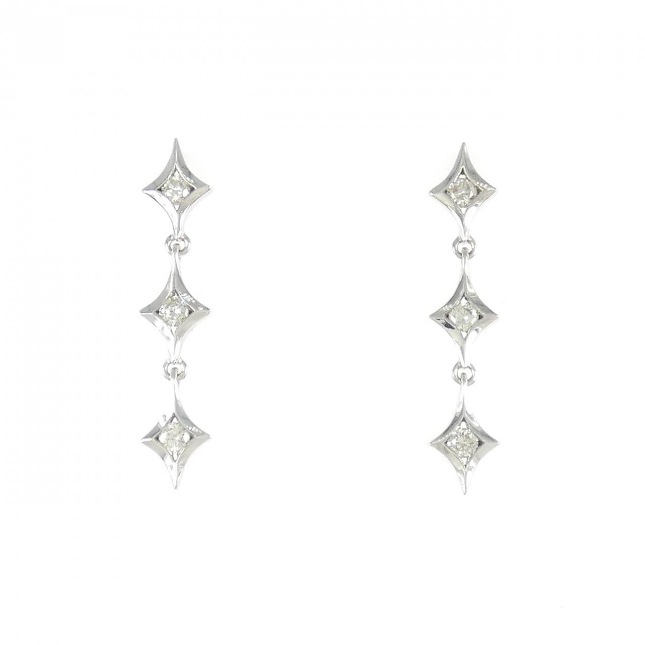 K18WG ダイヤモンド ピアス 0.24CT