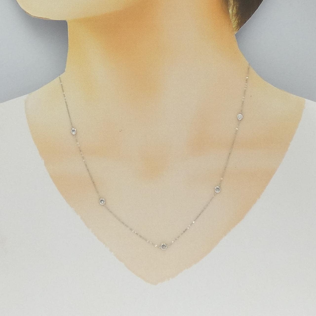 PT950/PT850 ダイヤモンド ネックレス 0.15CT