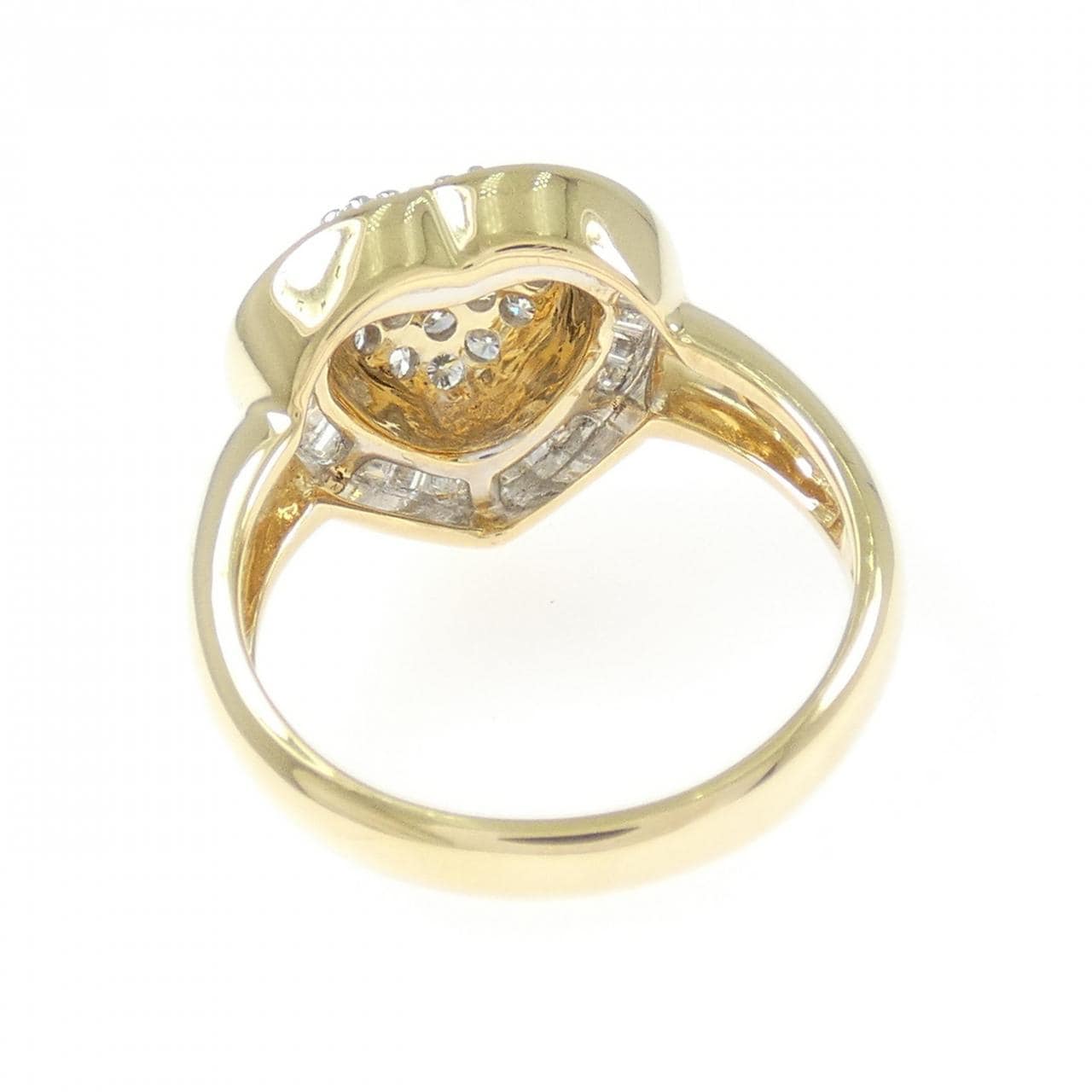 K18YG/K18WG ハート ダイヤモンド リング 1.08CT