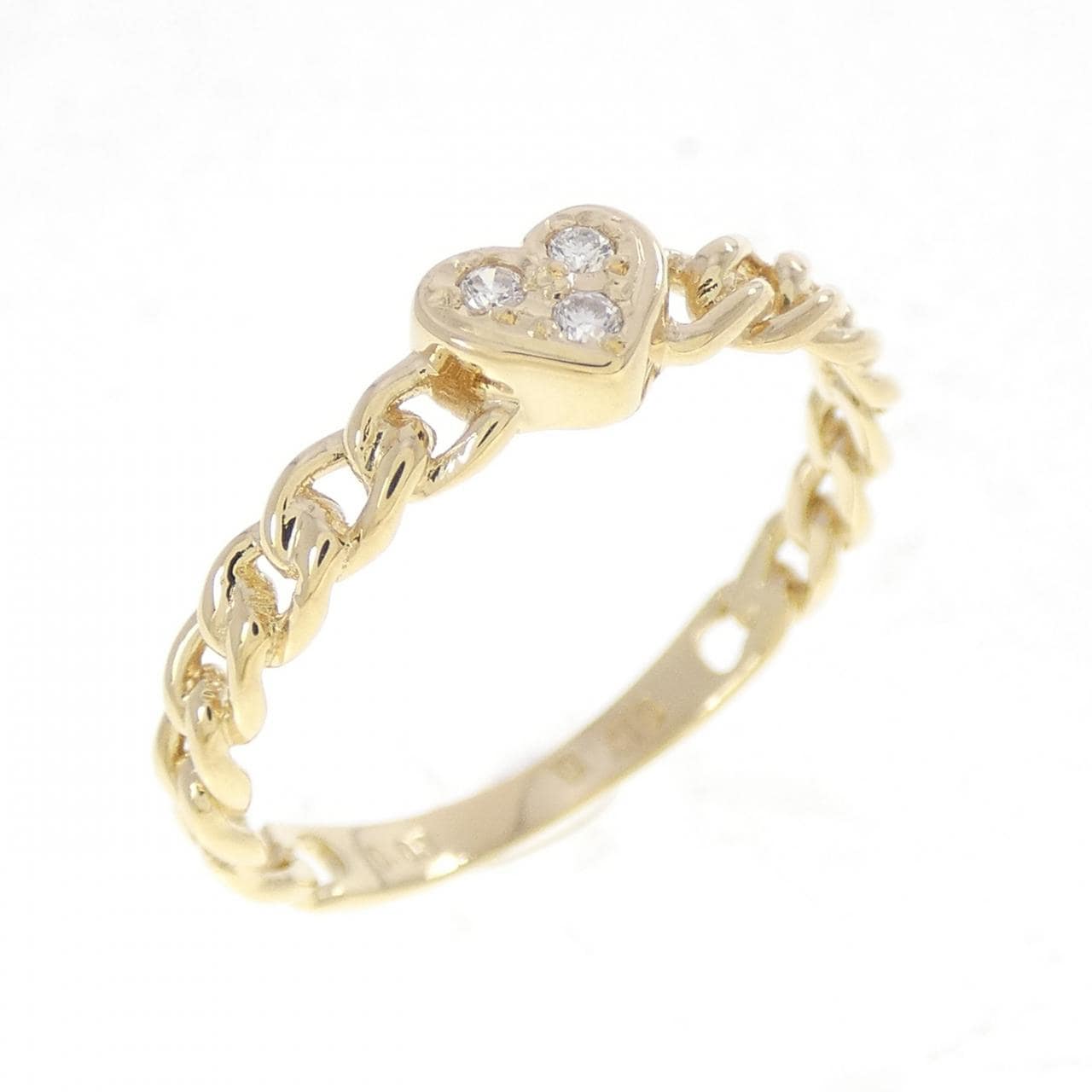 K18YG ハート ダイヤモンド リング 0.03CT
