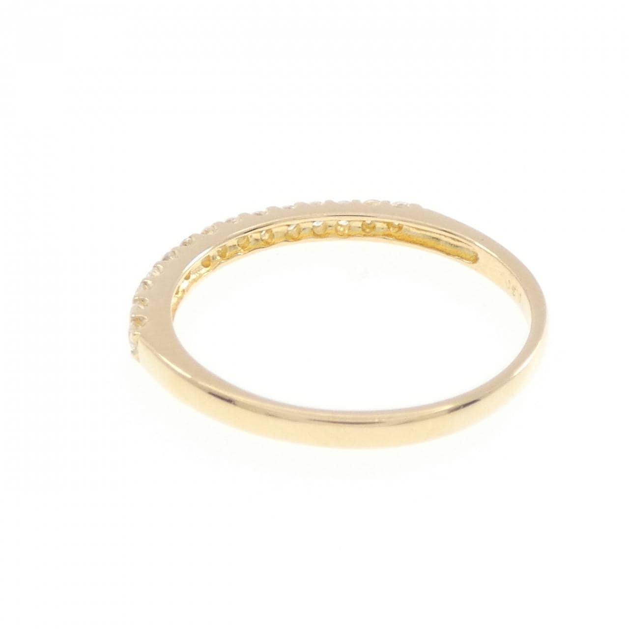 K18YG ハーフエタニティ ダイヤモンド リング 0.30CT