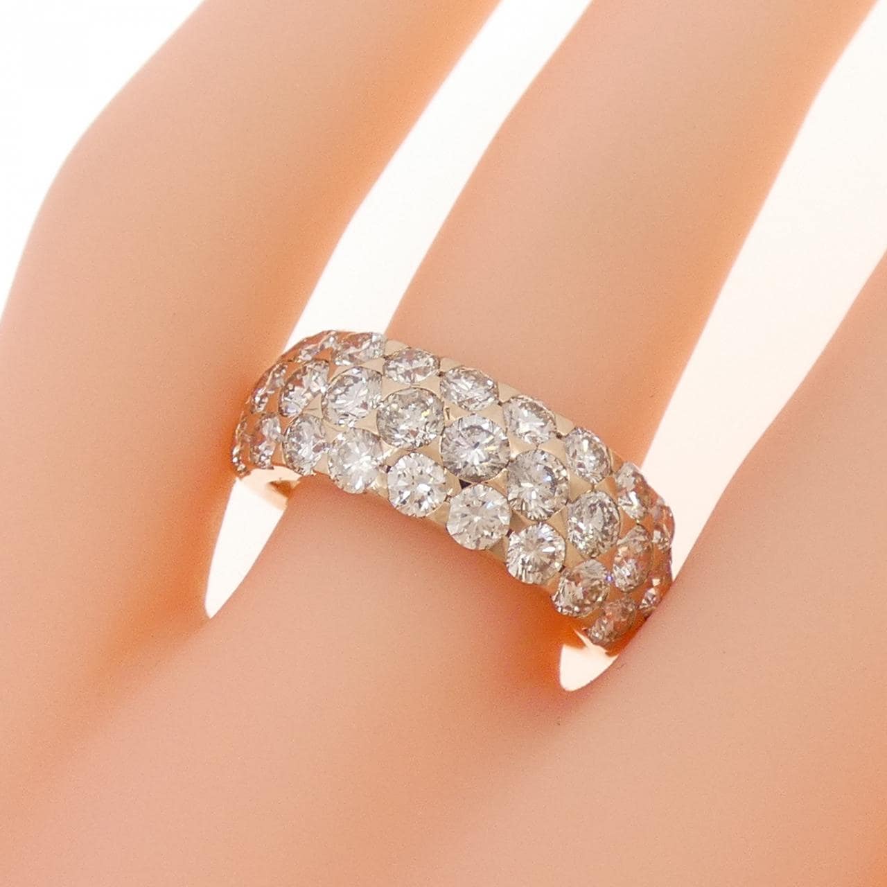 K18PG ダイヤモンド リング 2.50CT