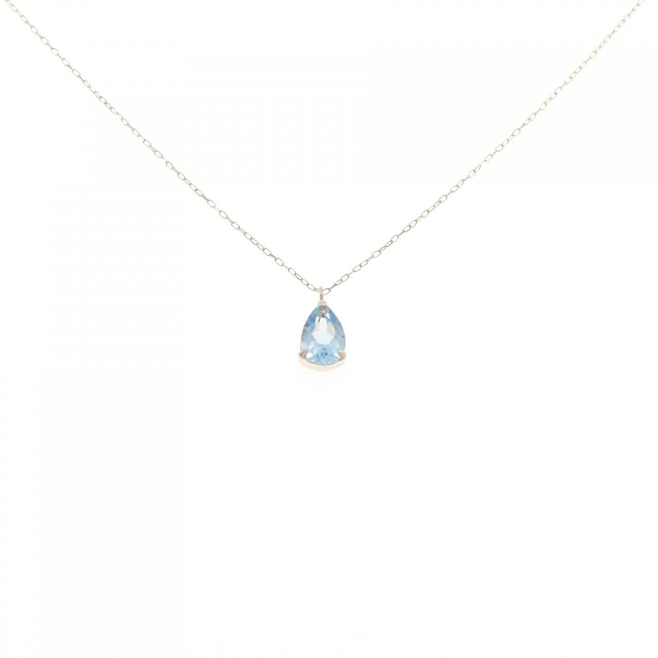 K10YG blue Topaz necklace