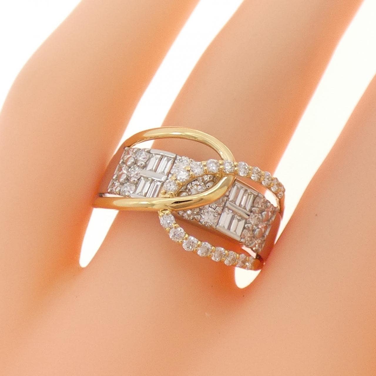 【新品】PT900/K18YG ダイヤモンド リング 1.00CT