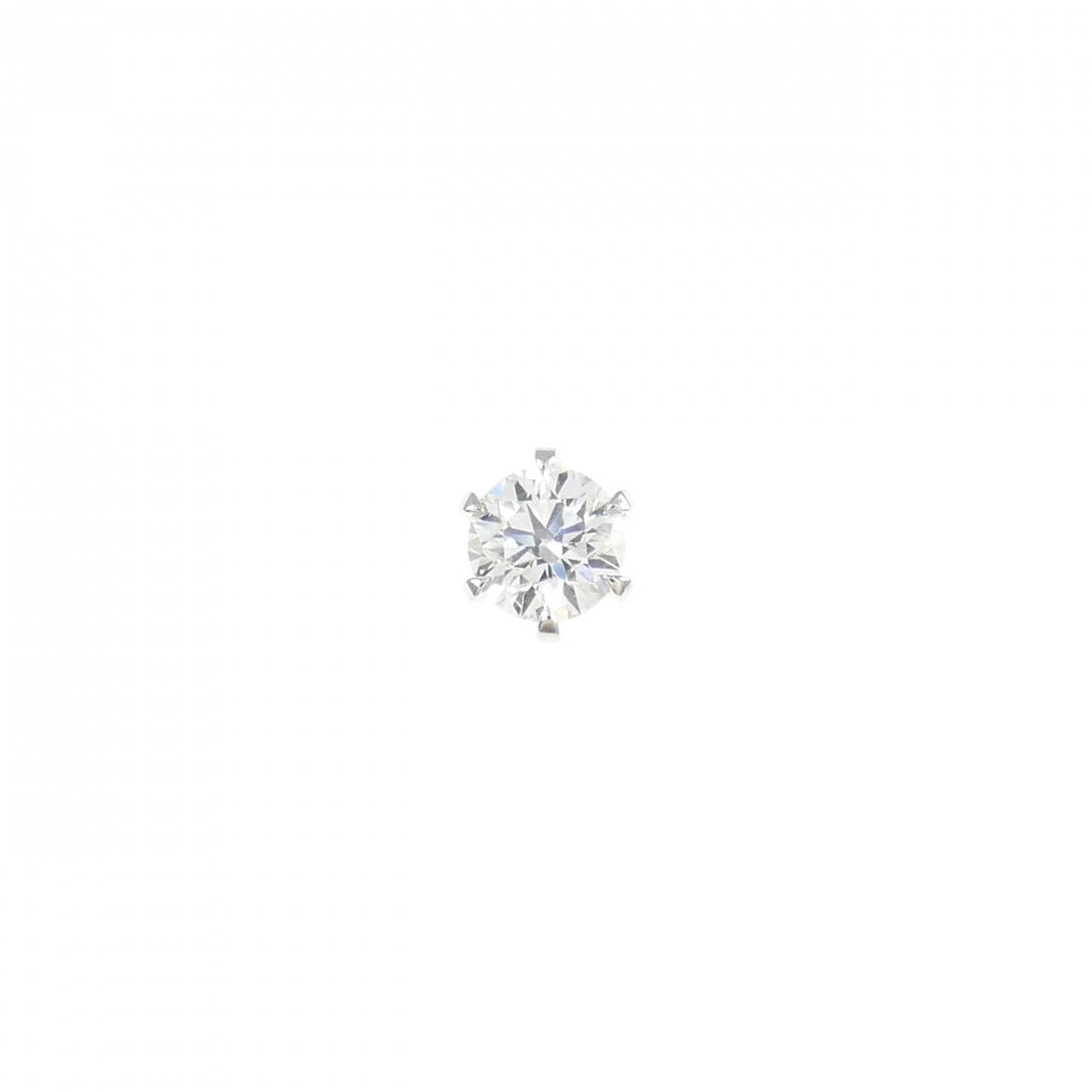 【リメイク】PT900/ST ダイヤモンド ピアス 0.214CT D SI1 3EXT 片耳